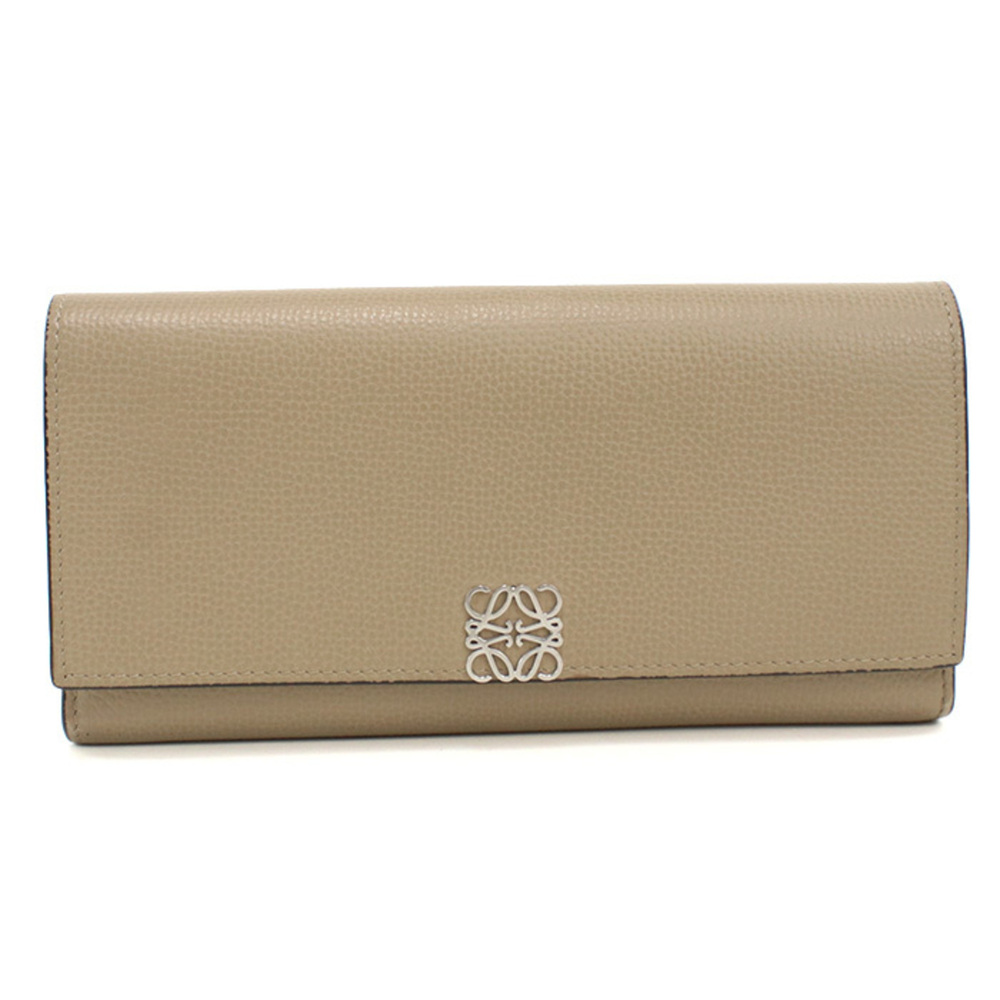 LOEWE Continental Wallet, Anagram, Bi-fold Long C821ACWX07, Women's, Beige